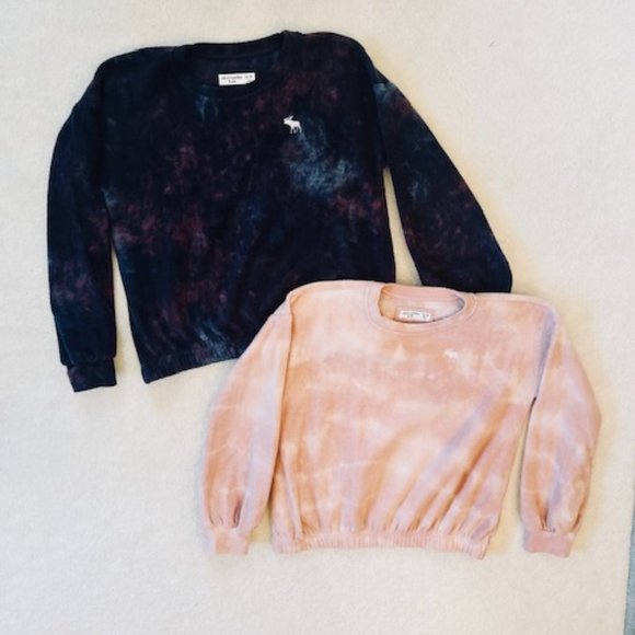 Bundle of (2) Abercrombie Girls Fleece Sweatshirts - Size 13/14 - Picture 1 of 3